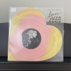 Taylor Swift Lover Live From Paris Heart Vinyl Record